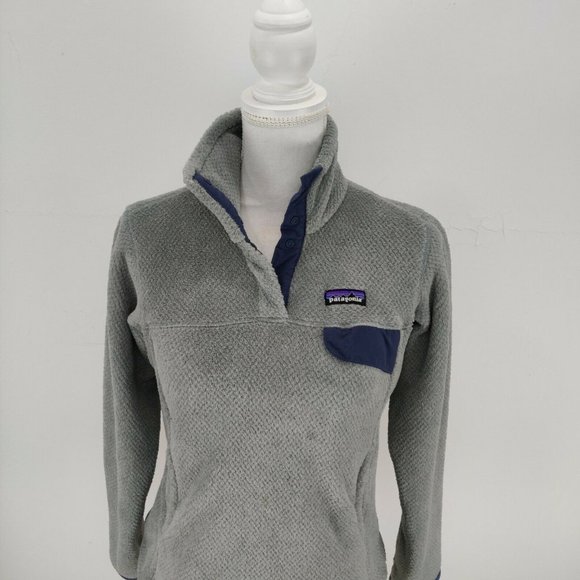Patagonia Women’s Size S Re-Tool Snap-T Pullover Fleece Jacket Gray - Picture 5 of 10